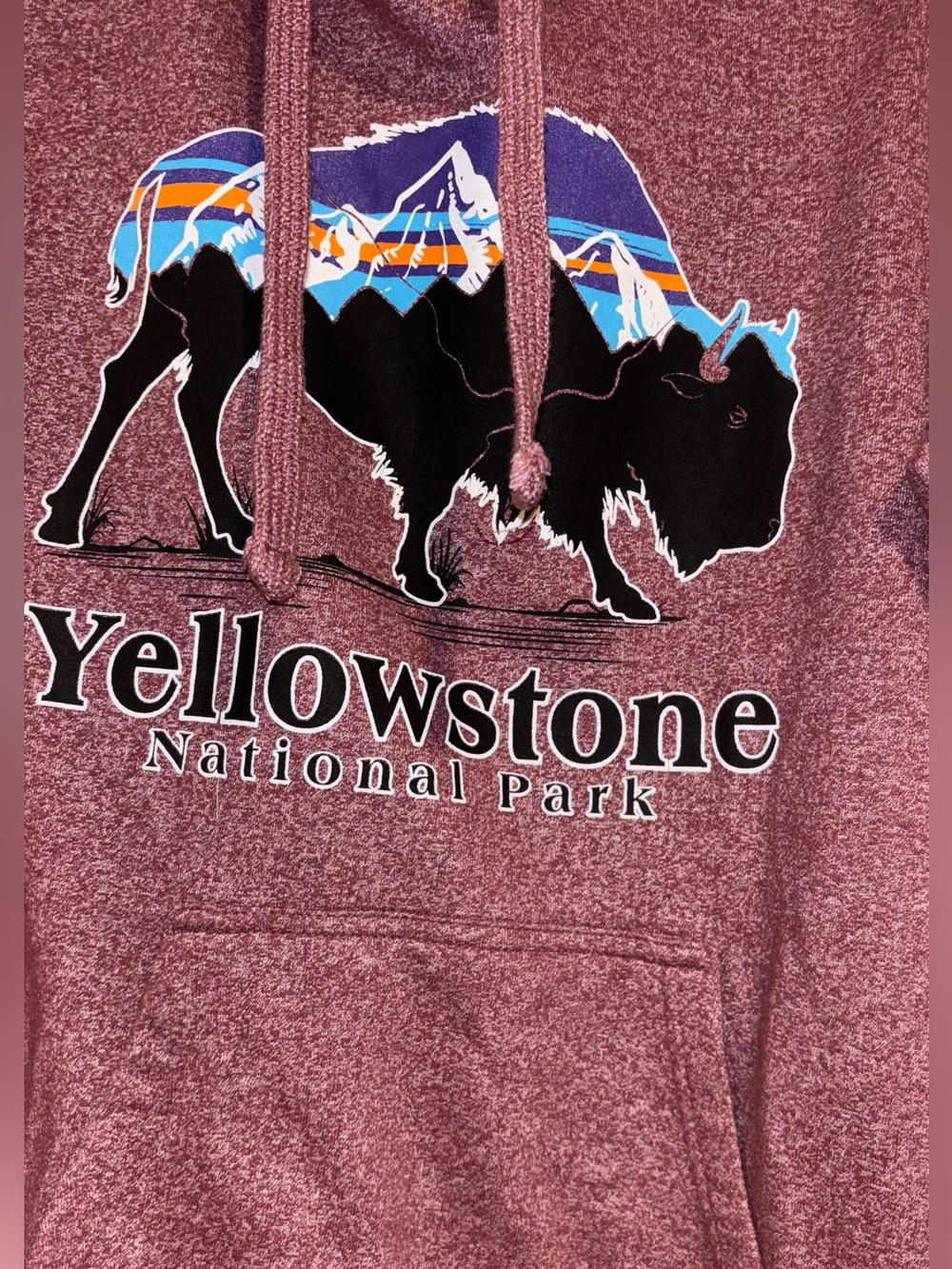 Yellowstone National Park soft mauve sweatshirt small